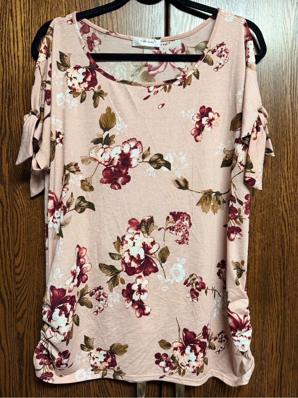 Tutta Bella Pink Floral Maternity Shirt- Sz: L